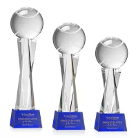 Tennis Ball Award on Grafton Base - Blue