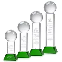 Tennis Ball Award on Stowe Base - Green