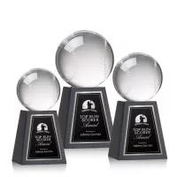 Baseball Award on Tall Marble Base