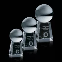 Crystal Ball Award on Tall Base