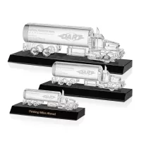Crystal Oil Tanker on Base - Black