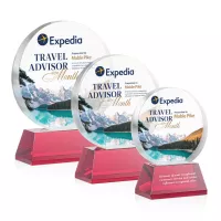 Glenwood Vividprint™ Award on Base - Red