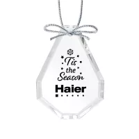 Optical Ornament - Teardrop Imprinted