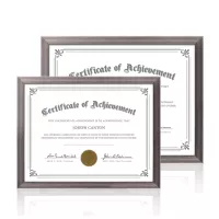 Calais Certificate Frame - Gun Metal
