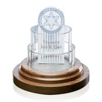 Cylinder Award - Starfire/Walnut