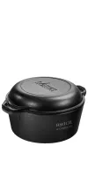 Lodge 5 Qt Cast Iron Double Dutch Oven
