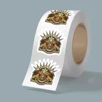 3" x 3" BOPP stickers on roll - 3.5mil