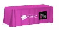 8-ft. NON-FITTED Front Print ONLY Table Cover (with Stock Fabric Color)