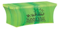 8-ft. Stretch Table Cover Multi-Panel Print, Full Bleed or Custom Fabric Color
