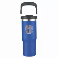30 oz. Double Wall Tumbler with Flip Straw and Ergonomic Handle