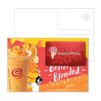 Post Card with Rectangle Credit Card Mints