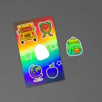 3" x 5" Holographic Sticker Sheet