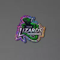 2" x 2" Vinyl Die Cut Glitter Sticker 6mil