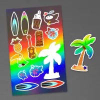 7" x 11" Holographic Sticker Sheet
