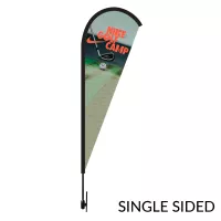Tear Drop 17' Height Carbon Fiber Kit (Pole Set, Metal Ground Stake &Carry Bag/Single Sided Print)