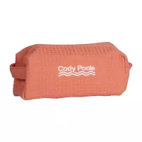 Waffle Weave Cosmetic Bag (Embroidered)