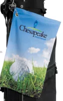 Microfiber Velour Golf Towel w/ Corner Hook Grommet (Edge to Edge Printed)