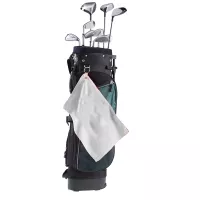 Promo Weight Terry Golf Towel w/ Upper Left Corner Hook & Grommet (White Embroidered)
