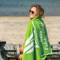 Jacquard Terry Velour Beach Towel (34" x 66", 21 lbs./dozen)