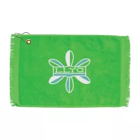 Premium Fringed Velour Golf Towel w/ Corner Hook & Grommet (Color Imprinted - Specialty Printed)