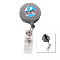 the Essentials Retractable Badge Holder - Grey