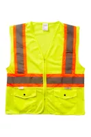 Xtreme Visibility DOT Class 2 Contrast Stripe Zip Vest