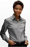 Eagle Women's No-Iron Pinpoint Oxford Long Sleeve Shirt