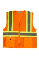 Xtreme Visibility DOT Class 2 Contrast Stripe Zip Vest