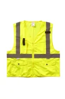 Yellow Surveyor Style Zip Vest