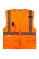 Orange Surveyor Style Zip Vest