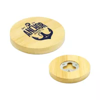 Bamboo Coaster Bottle Opener