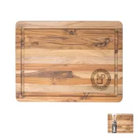 Teak Wood Cutting Board w/Juice Groove (16"x 12"x ¾")
