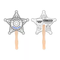 Sheriff Badge Hand Fan