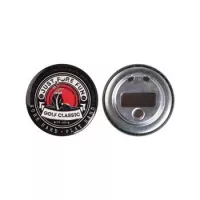 Round Celluloid Button Bottle Opener w/Magnet