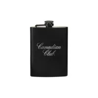 8 Oz. Black Stainless Steel Hip Flask