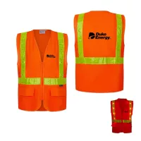 Class 2 LED Light Compliant w/Reflexite PVC Reflective Safety Vest