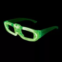 Green Sound Reactive E.L. Glasses