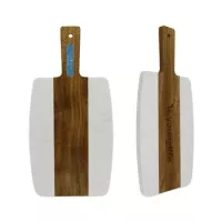 Acacia + Marble Cutting Board