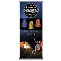 ONE CHOICE 33.5 x 80 In. Better Roll Up Silver Super Flat Vinyl Graphic Package
