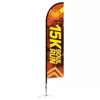 ONE CHOICE Feather Flag Large 14 Ft. X Base Double-Sided Graphic Package