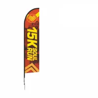 ONE CHOICE 14ft Feather Flag with Spike Base Single-Sided Graphic Package
