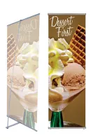 L Banner Stand -- 24" x 72" Fabric Graphic Package