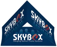 Skybox Hanging Banner Triangle 8'dia x 36"h -- Inside & Outside Graphic