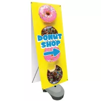 30x69 inch Zeppy Double-Sided Outdoor Banner Stand (Graphic Package)