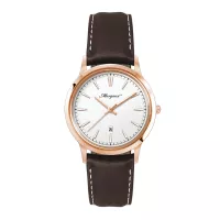 Wc4219 22mm Steel Rose Gold Case, 3 Hand Mvmt, White Dial, Dte Display, Leather Strap, Flat Mineral
