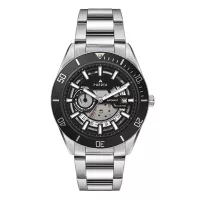 Wc8240 42mm Steel Silver Case, 3 Hand "Automatic" Mvmt, See Through Dial, Dte Display, Bk Rotating B
