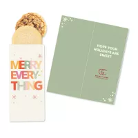 One Color Foil-Stamped Stock Holiday Sentiment Sweeter Cards with Homestyle Cookie Duo