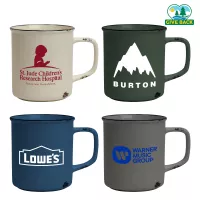 Distressed Stoneware 17oz Camp Mug