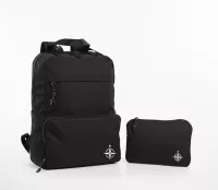 Travel Convertible Backpack with Cooler - Black