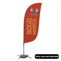7.5' Value Feather Sail Sign Kit Single-Sided w/ Cross Base
